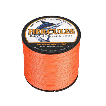 HERCULES 300M 328Yds Orange 10lb-420lb PE Braid Fishing Line 12 Strands HERCULES